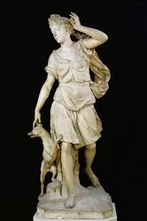 Marie Adelaide av Savoia (1685-1712), hertuginne av Burgund, som Diana jegerinnen, 1709